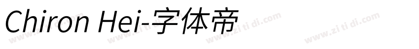 Chiron Hei字体转换